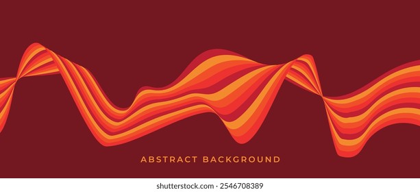 colorful Wavy Lines vector abstract background 