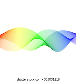 Colorful wavy lines. Vector illustration .