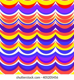 Colorful wavy lines. Vector wave background. Curves stripe pattern seamless.