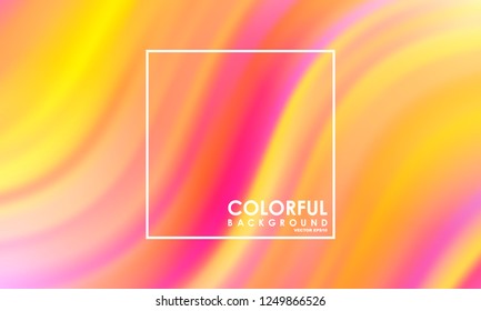 Colorful wavy liquid style gradient background. Modern vivid background for cover design. Vector illustration.