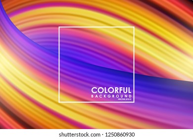 Colorful wavy liquid style gradient background. Modern vivid background for cover design. Vector illustration.