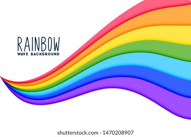 colorful wavy rainbow flow background
