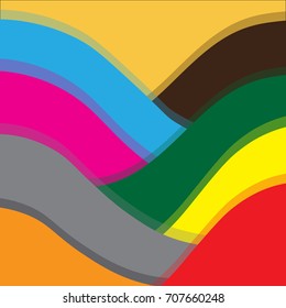 colorful Wavy Seamless Abstract  Background Vector