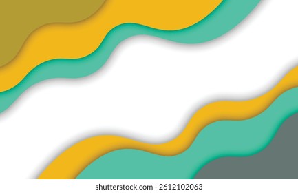 Colorful wavy with shadow background. Design for your business advert.