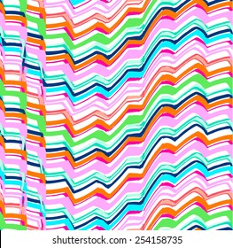 Colorful wavy stripe design ~ seamless background