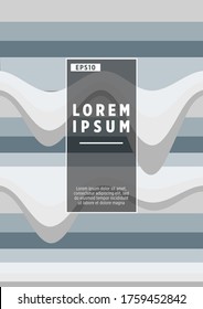 Colorful wavy stripes.  Halftone stripes texture cover page layout templates set. Report covers graphic design, business brochure pages corporate templates.