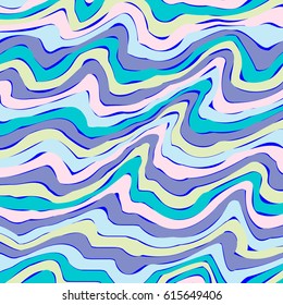 Colorful wavy stripes pattern. Horizontal curvy lines. Illustration.