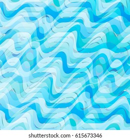 Colorful wavy stripes pattern. Horizontal curvy lines. Illustration.