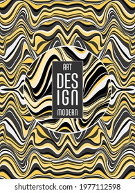 Colorful wavy stripes pattern. Minimalist design. Advertising banner, billboard or card decorative striped background graphic design