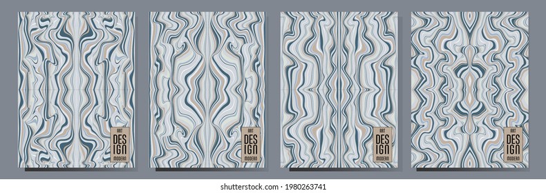 Farbiges Muster aus gewellten Streifen. Minimalistisches Design. Werbebanner, Plakatwand oder Karte, dekoratives gestreiftes Hintergrundbild
