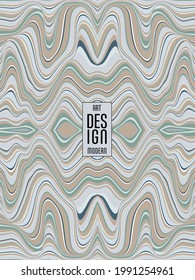 Colorful wavy stripes pattern. Minimalist design. Advertising banner, billboard or card decorative striped background graphic design