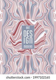 Farbiges Muster aus gewellten Streifen. Minimalistisches Design. Werbebanner, Plakatwand oder Karte, dekoratives gestreiftes Hintergrundbild