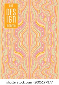 Colorido patrón de rayas onduladas. Diseño minimalista. Banner publicitario, cartelera o tarjeta diseño gráfico de fondo estriado decorativo