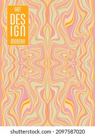 Colorido patrón de rayas onduladas. Diseño minimalista. Banner publicitario, cartelera o tarjeta diseño gráfico de fondo estriado decorativo