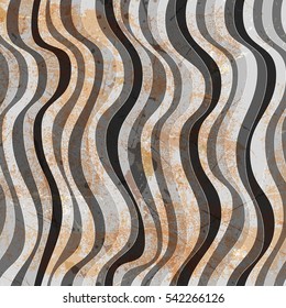 Colorful wavy stripes pattern. Vertical curvy lines. Illustration.