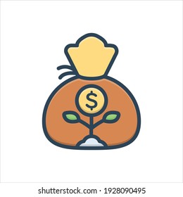 Colorful wealth icon. Vector illustration