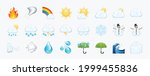 Colorful weather, climate, forecast, stars icons. Sky, clouds, meteorology vector illustration emojis, emoticons, symbols set, collection, group.