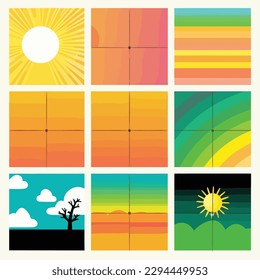 Colorful weather pattern vector illustration