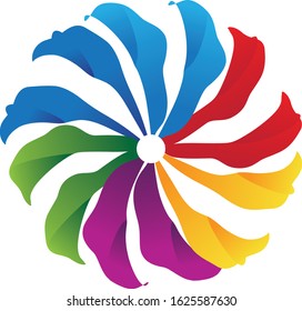 colorful weather vane on a white background