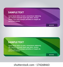 Colorful  Web Banner Design Set