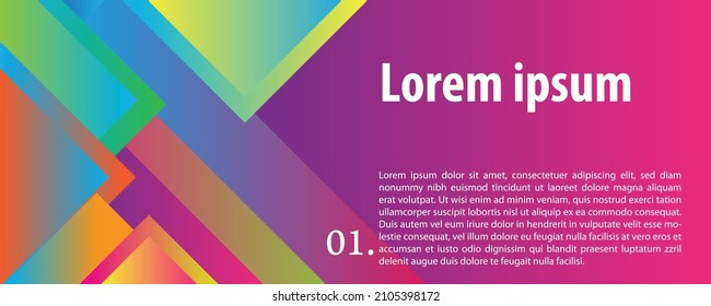 Colorful Web Banner Design Vector Art