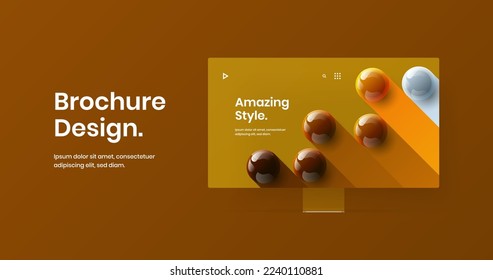 Colorida ilustración vectorial de diseño de banner web. Concepto de sitio de simulación de pantalla premium.
