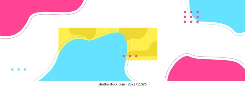 Colorful web banner with push button. Collection of horizontal promotion banners with gradient colors and abstract geometric backdrop. Header design. Vibrant coupon template