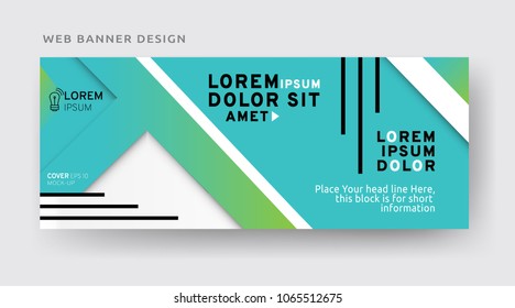 Colorful web banner template. Creative abstract design. Vector EPS10