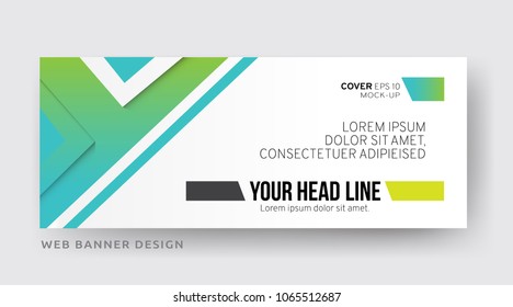 Colorful web banner template. Creative abstract design. Vector EPS10