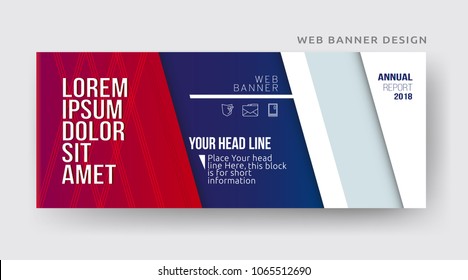 Colorful web banner template. Creative abstract design. Vector EPS10