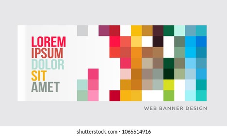 Colorful web banner template. Creative abstract design. Vector EPS10
