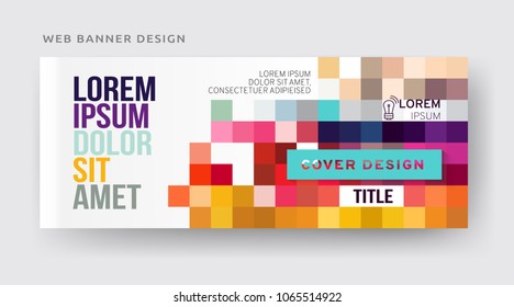 Colorful web banner template. Creative abstract design. Vector EPS10
