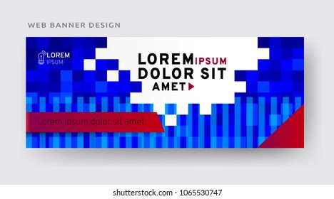 Colorful web banner template. Creative abstract design. Vector EPS10