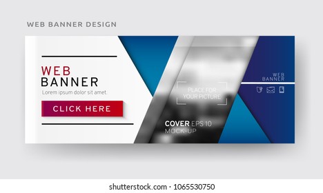 Colorful web banner template. Creative abstract design. Vector EPS10