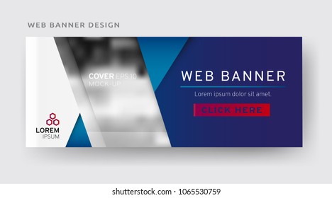 Colorful web banner template. Creative abstract design. Vector EPS10