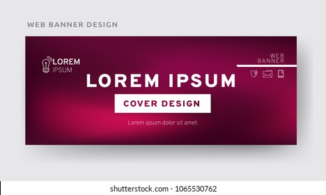 Colorful web banner template. Creative abstract design. Vector EPS10