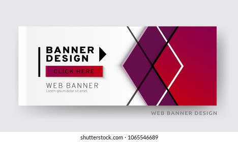 Colorful web banner template. Creative arstract design. Vector EPS10
