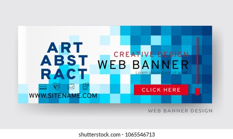Colorful web banner template. Creative arstract design. Vector EPS10