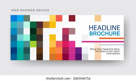 Colorful web banner template. Creative arstract design. Vector EPS10