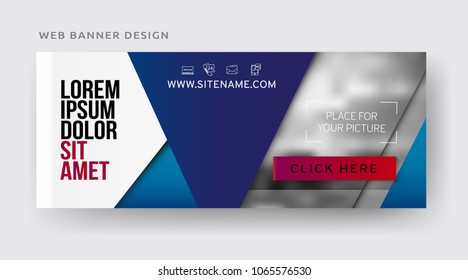 Colorful web banner template. Creative arstract design. Vector EPS10