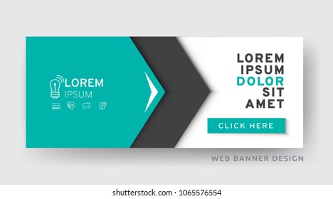 Colorful web banner template. Creative arstract design. Vector EPS10