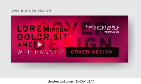 Colorful web banner template. Creative abstract design. Vector EPS10