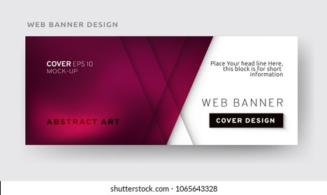 Colorful web banner template. Creative abstract design. Vector EPS10