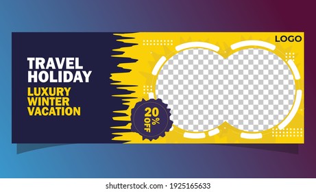 colorful web banner template design