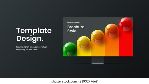 Colorida plantilla de diseño vectorial de banner web. Ilustración única del sitio de simulación de escritorio.