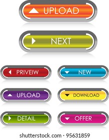 colorful web buttons