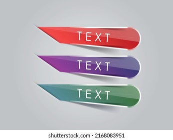 Colorful web buttons pack for different purposes Free Vector