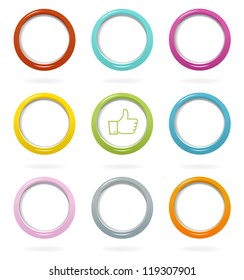 Colorful web buttons set