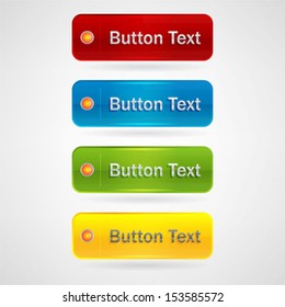 colorful web buttons set