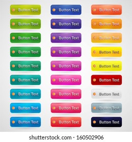 colorful web buttons set
